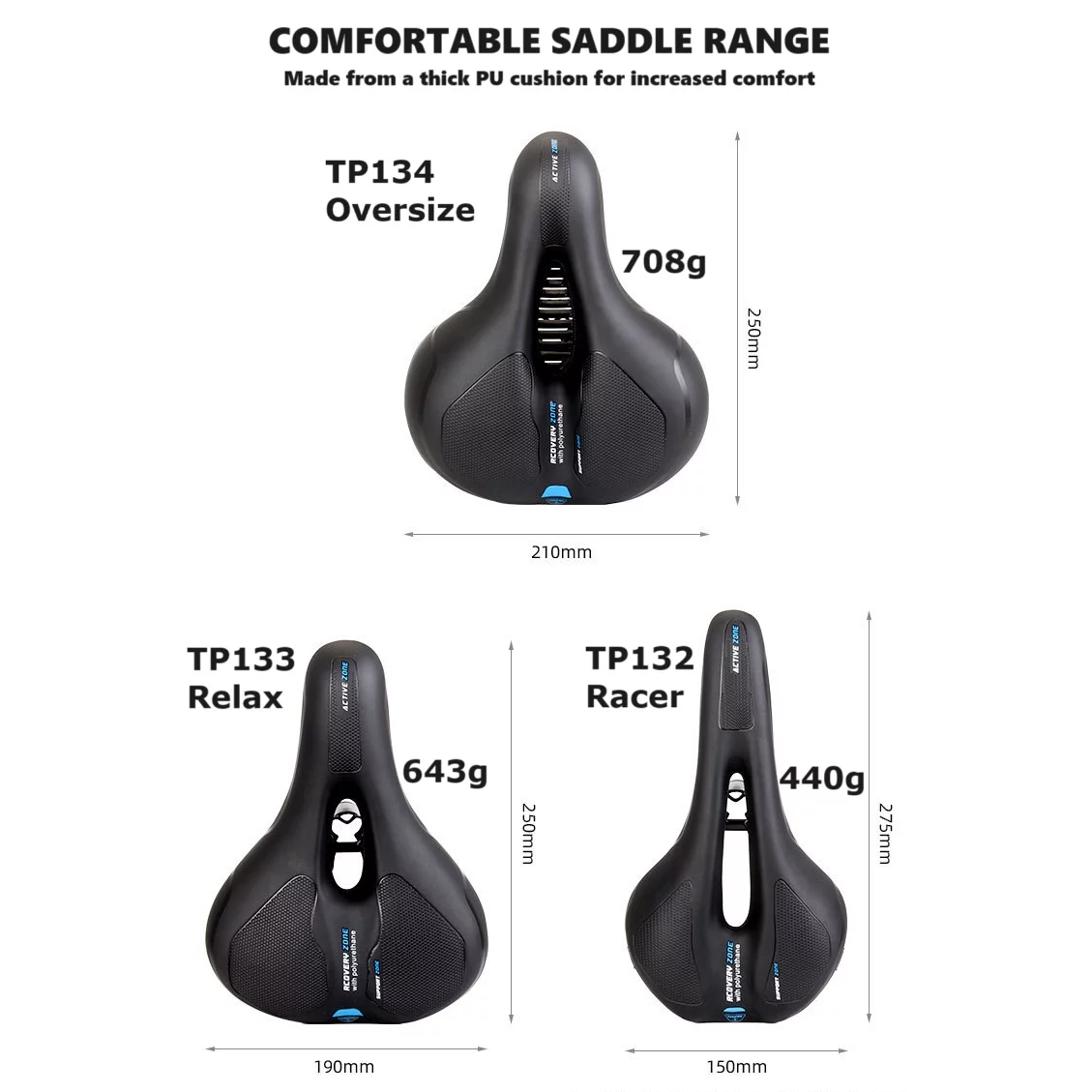 Toopre Comfortable Bicycle Saddle