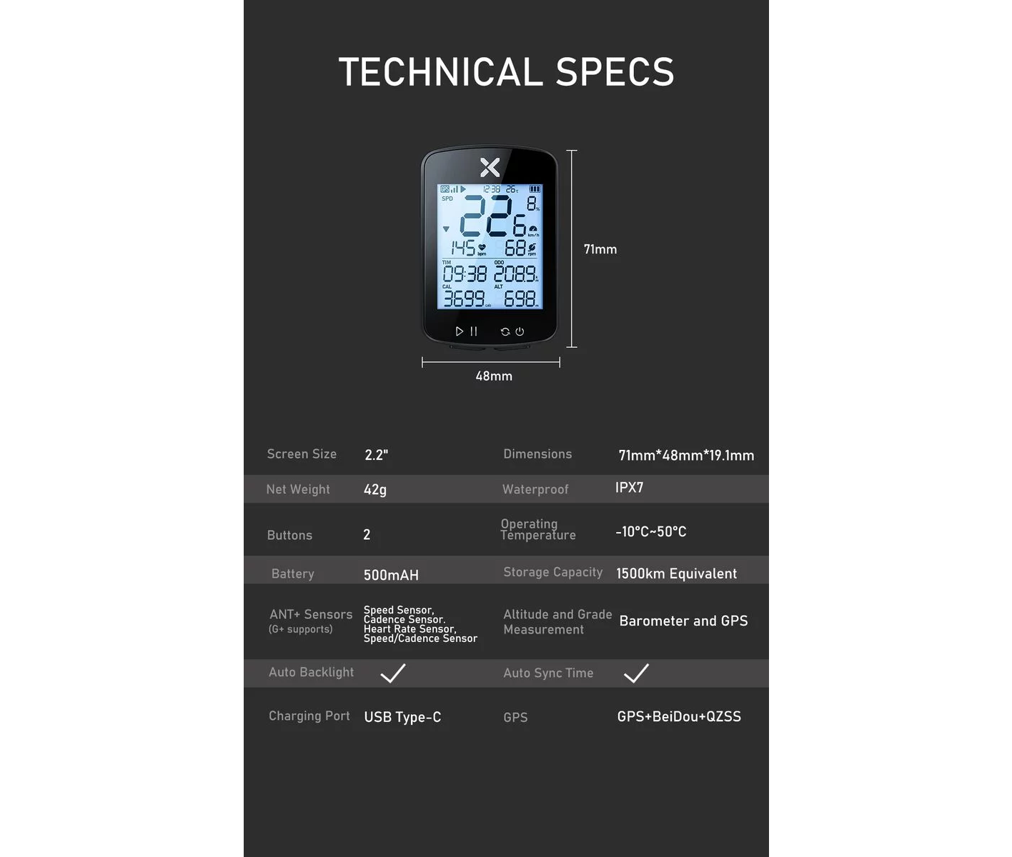 Xoss G+ V2 GPS Cycling Computer