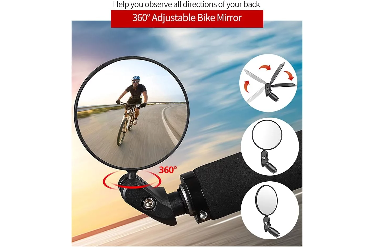 Fluir Bicycle Handlebar Bar End Mirror