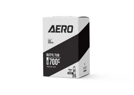 700 x 35/43c Tube 48mm Presta Removable Valve Core Aero