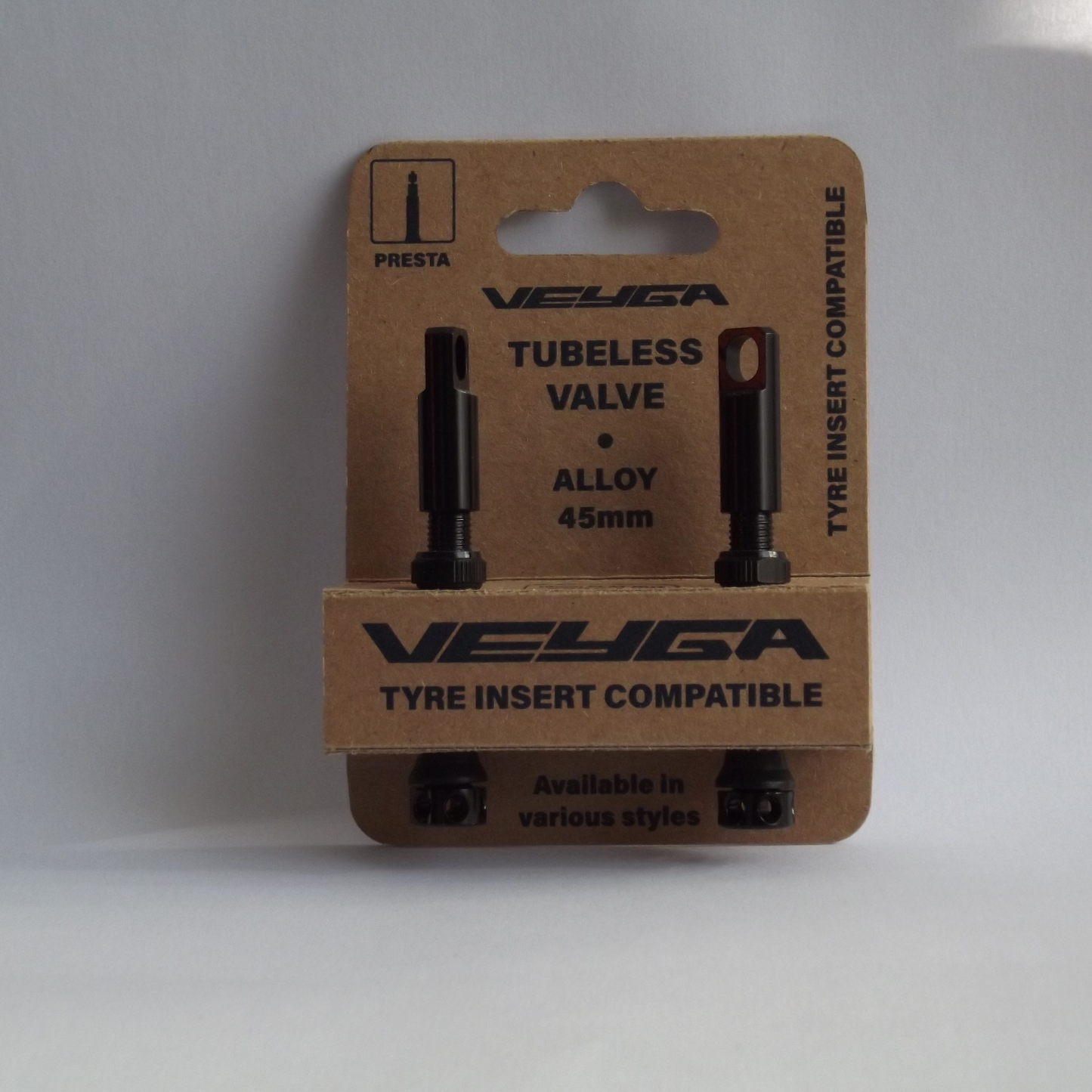 Veyga Tubeless Valve Black 45mm Pair