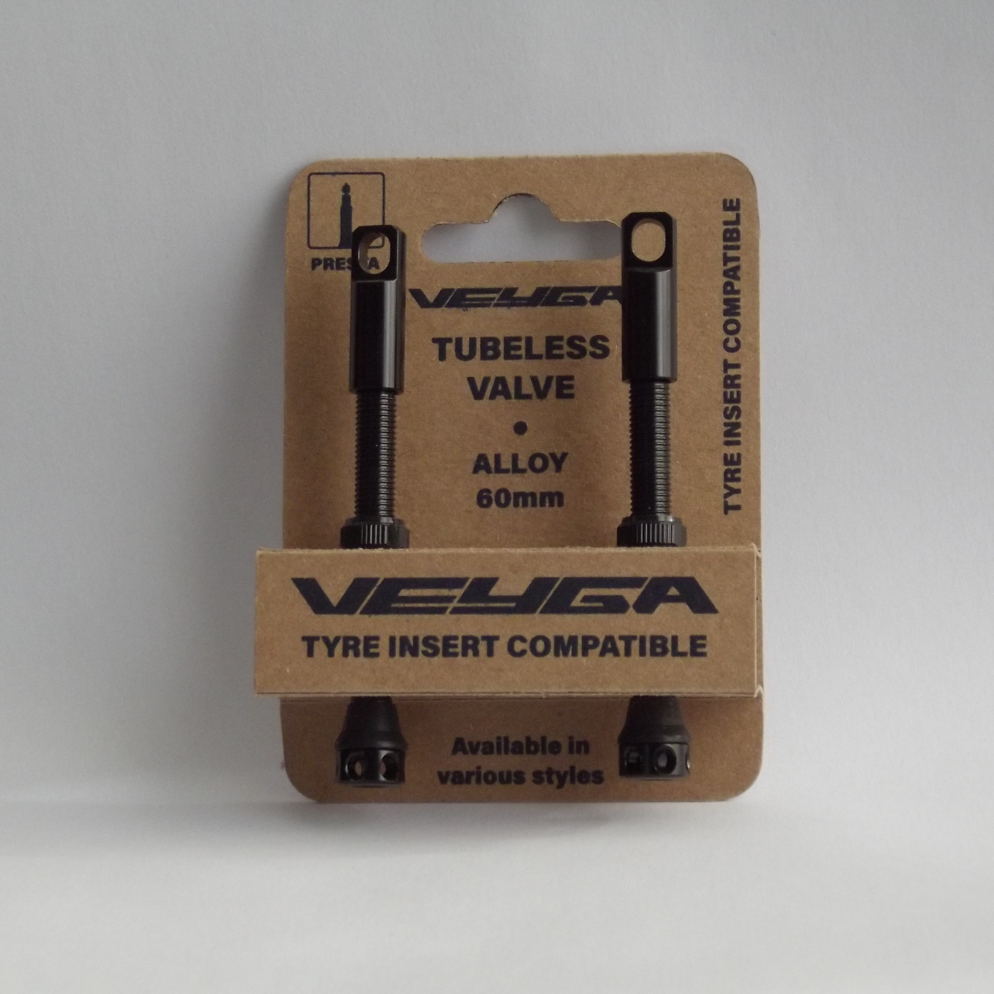 Veyga Tubeless Valve Black 60mm Pair