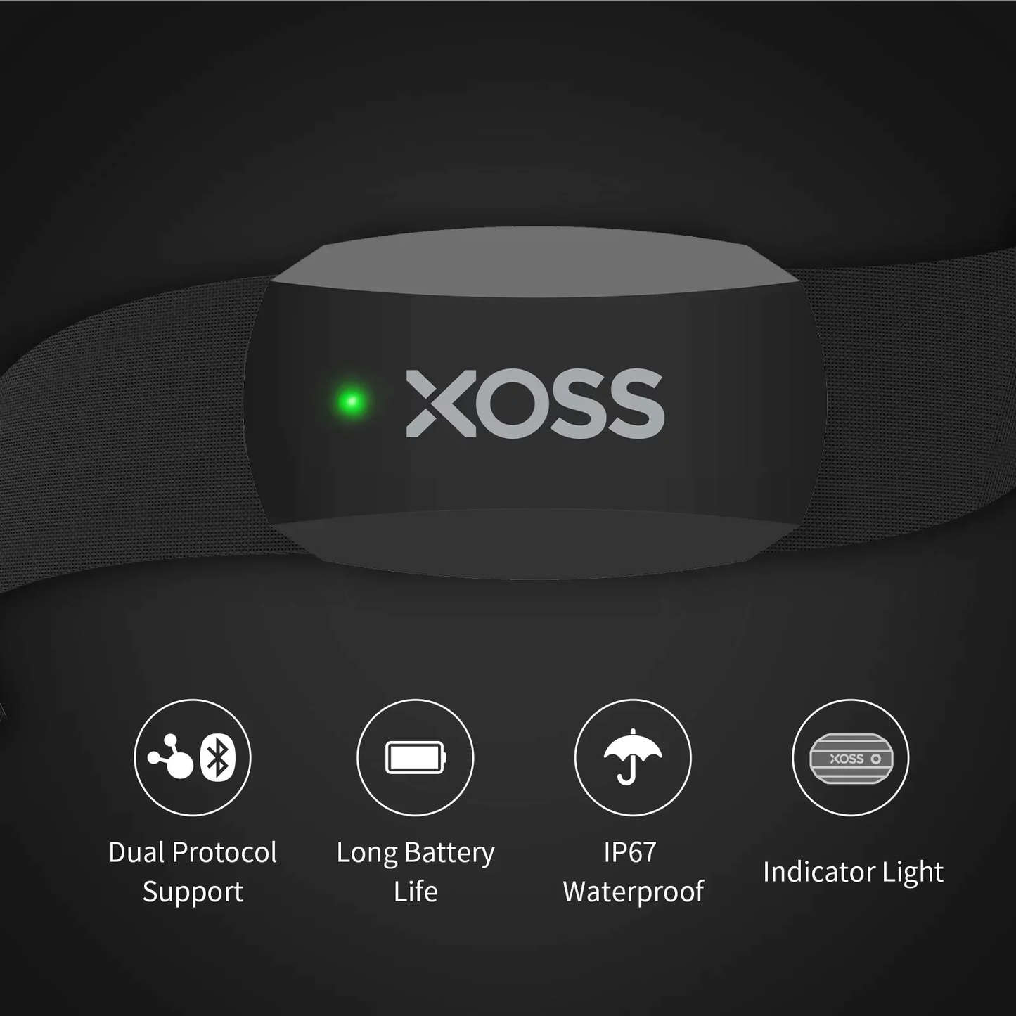 XOSS X2 Heart Rate Monitor Chest Strap BT/Ant+