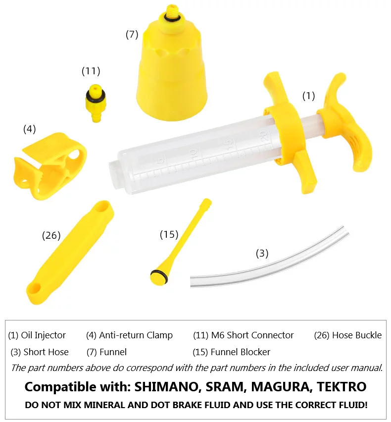 Toopre Disc Brake Bleed Kit 7 Piece