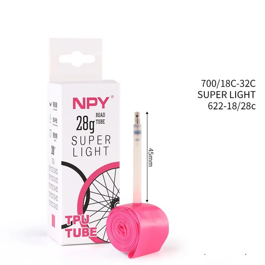 NPY Bicycle Pink TPU Tube 700c x 18-28c FV 45mm 28g