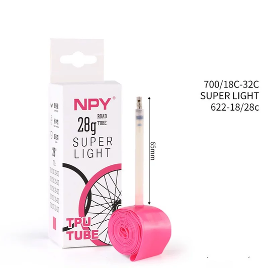 NPY Bicycle Pink TPU Tube 700c x 18-28mm FV 65mm 28g