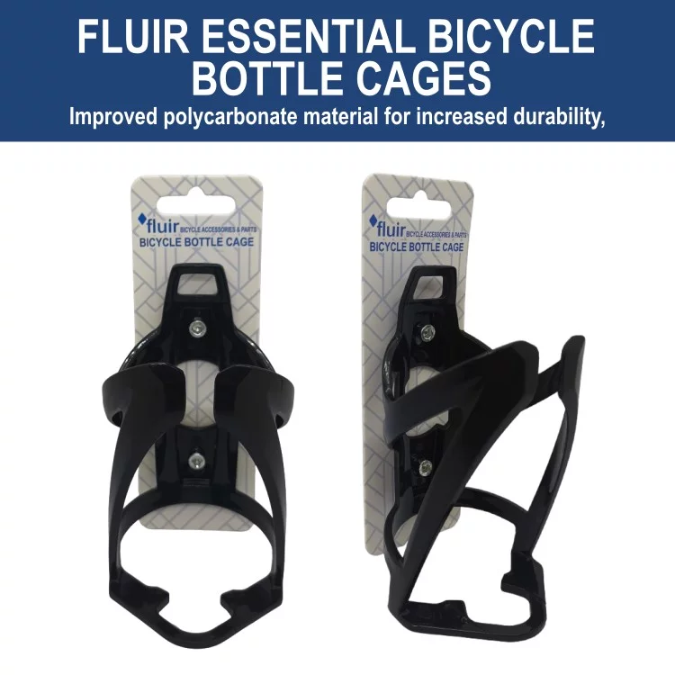 Fluir Bottle Cage Black Plastic