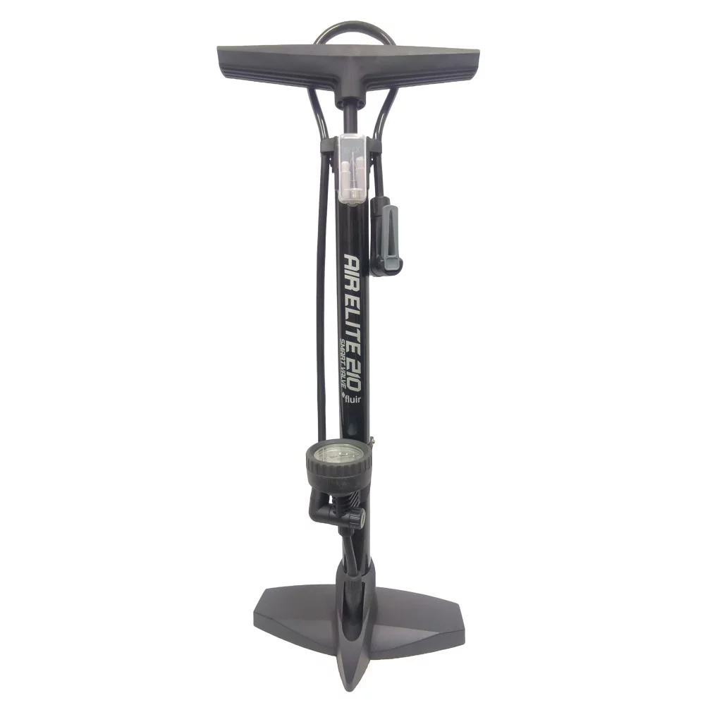 Fluir Bicycle Air Elite 210 Floor Pump with Smart Nozzle and Gauge