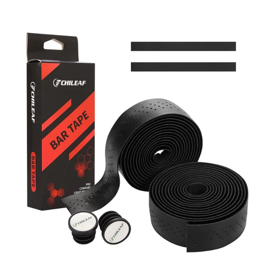 Chileaf Punched Road Anti Slip Handlebar Tape Black