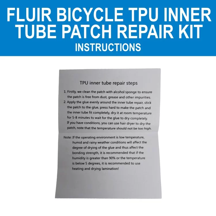 Fluir Bicycle TPU Tube Repair Patch Kit