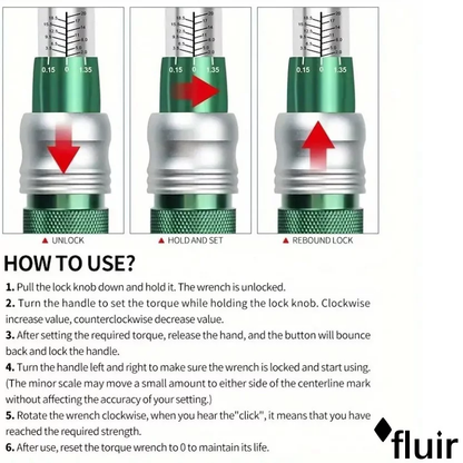 Workshop Torque Wrench Set 15pc 1/4inch 2-20Nm