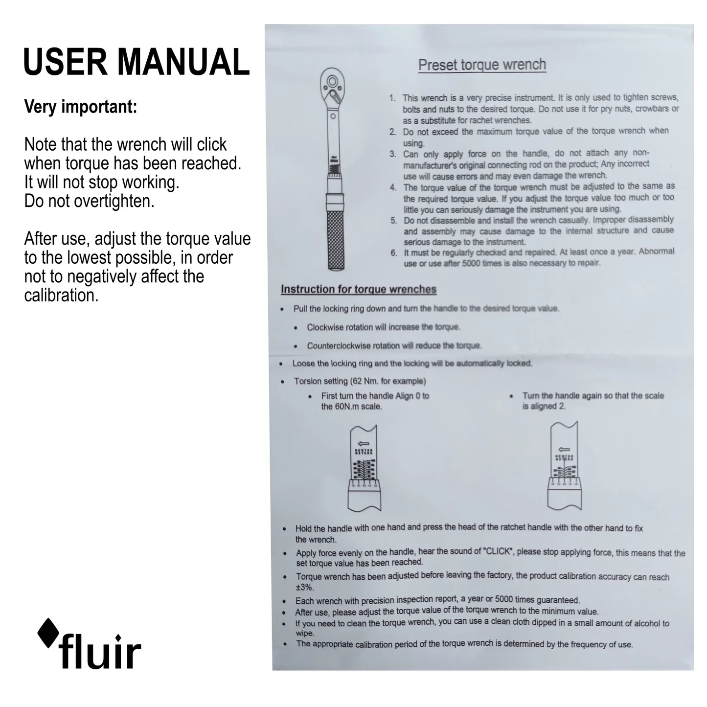 Workshop Torque Wrench Set 1/4" 24pc 2-20Nm