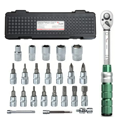 Workshop Torque Wrench Set 1/4" 24pc 2-20Nm