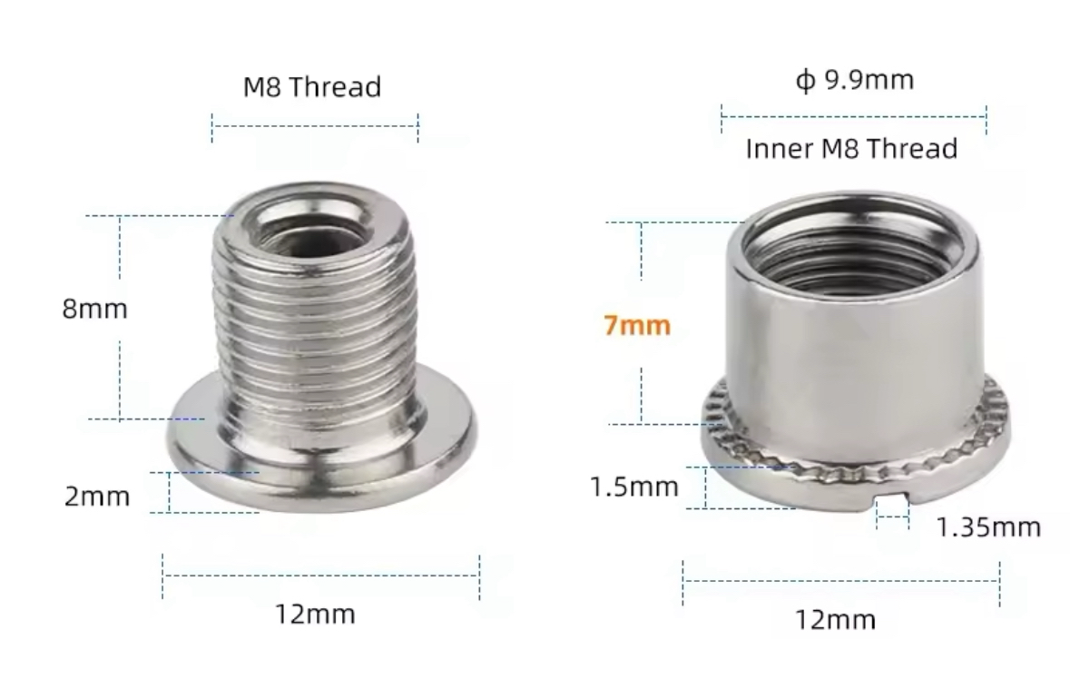 Chainring Bolts Road 5 pcs